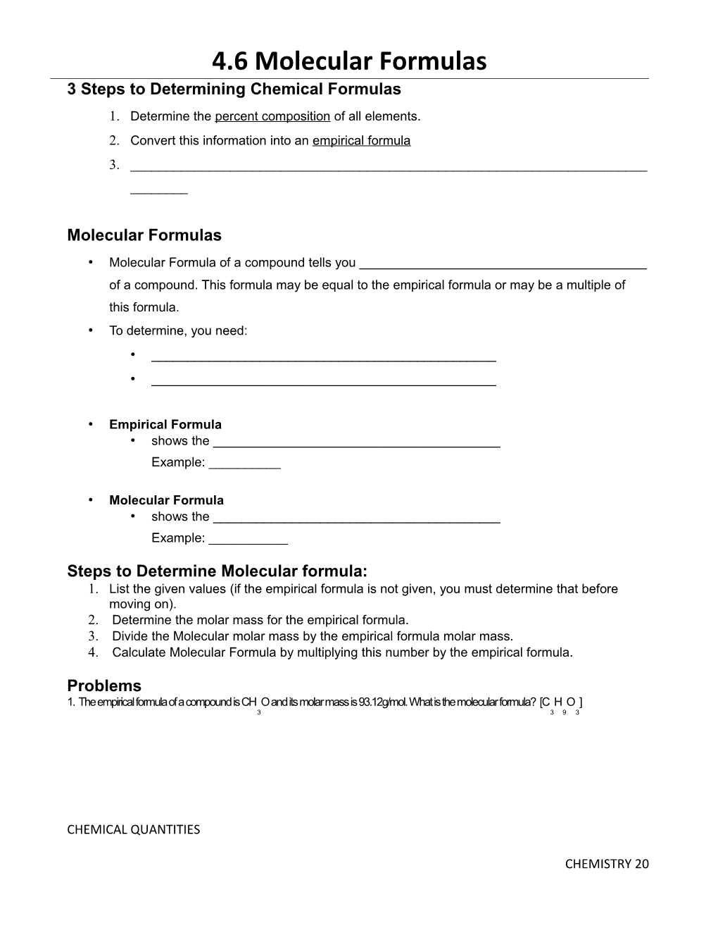 3 Steps to Determining Chemical Formulas