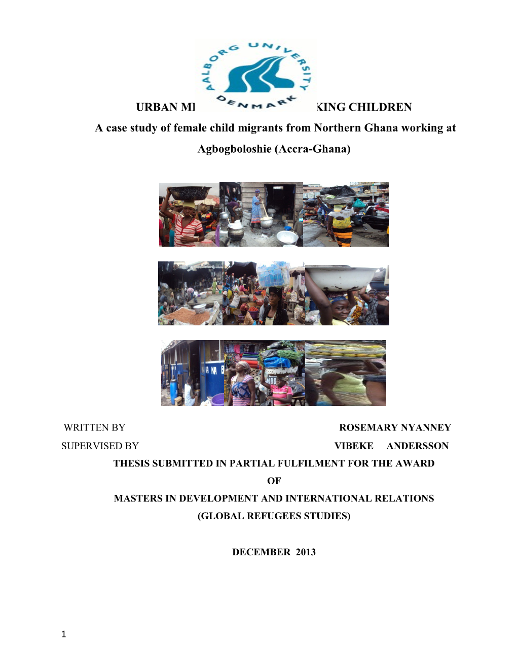 Urban Migration and Working Children