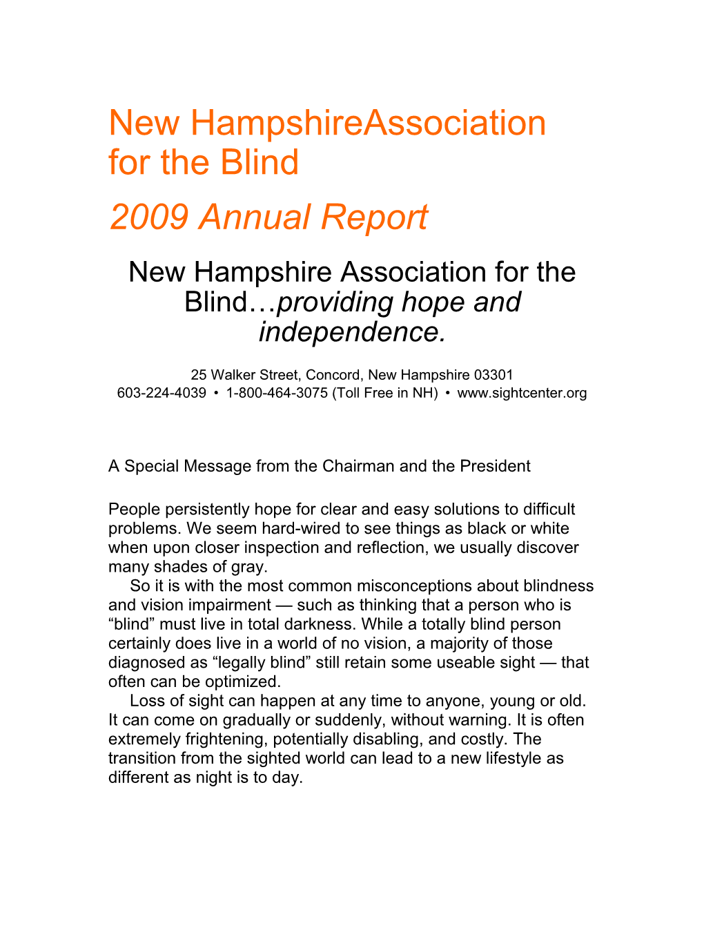 New Hampshireassociation for the Blind