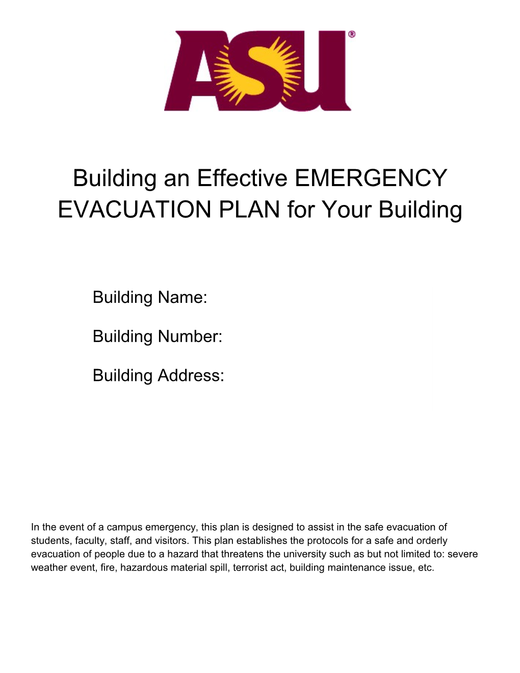 Building an Effective EMERGENCY EVACUATION PLAN for Your Building