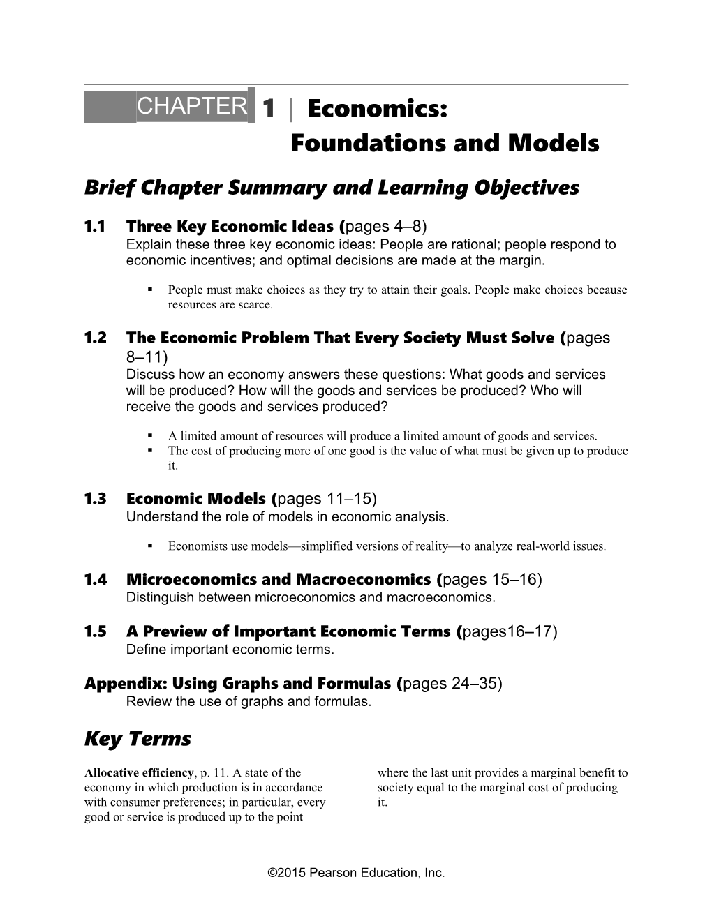 Brief Chapter Summary and Learning Objectives