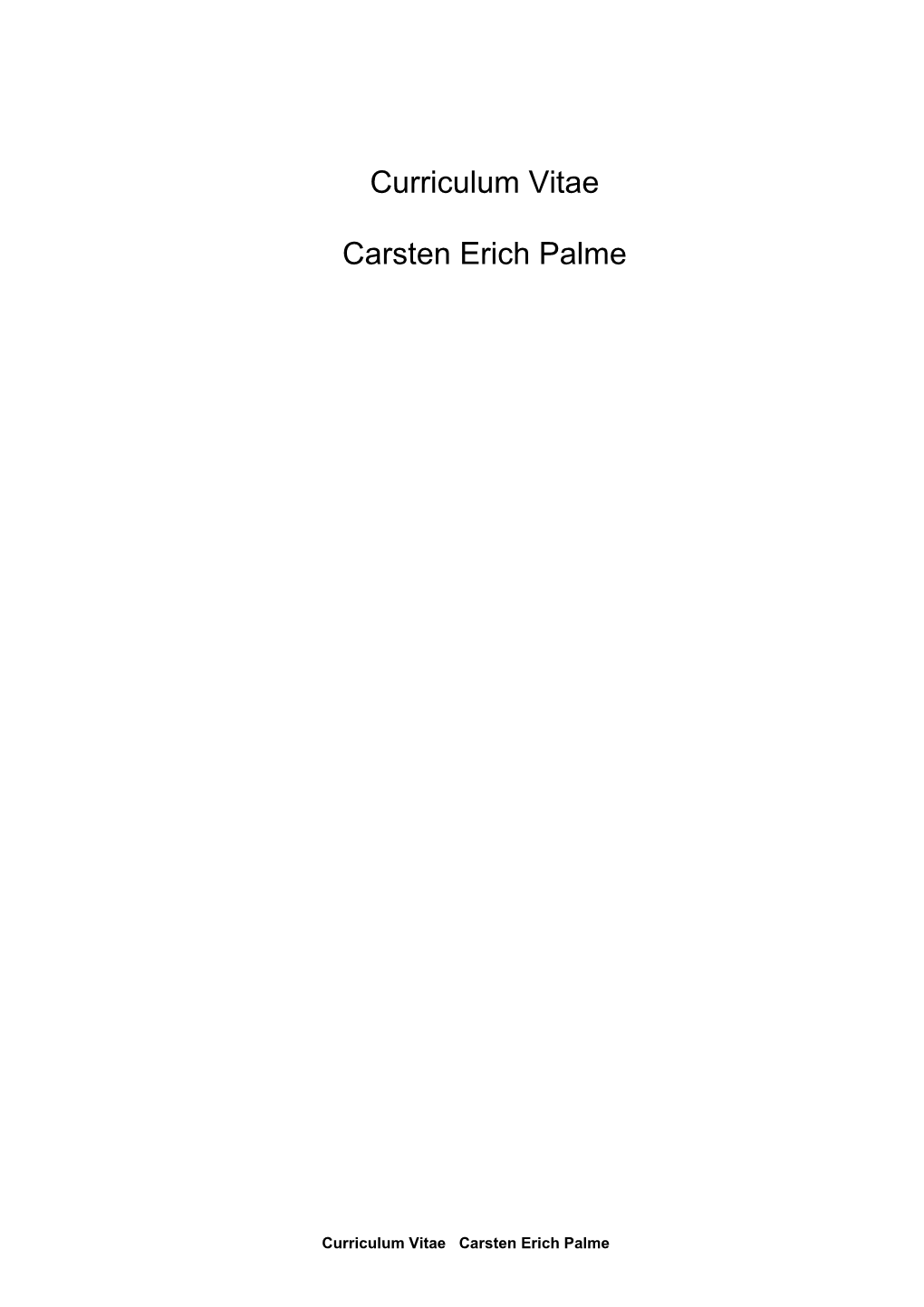 Name Carsten Erich Palme