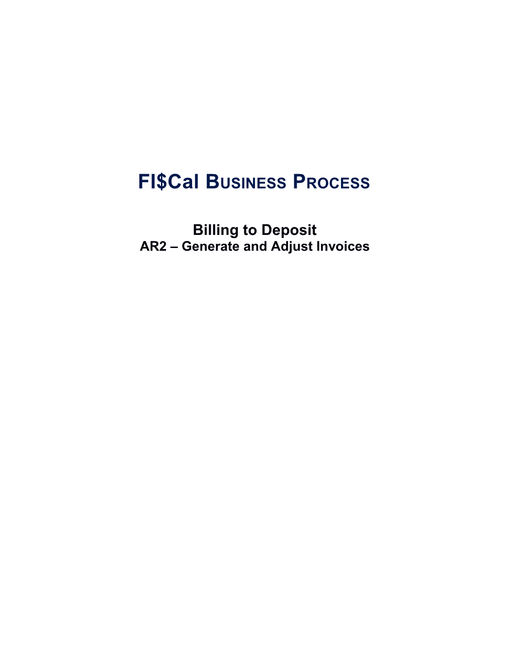 FI$Calbusiness Process