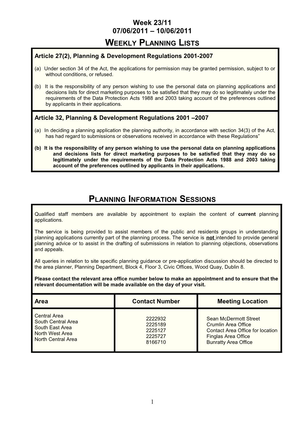 Article 27(2), Planning & Development Regulations 2001-2007 s4