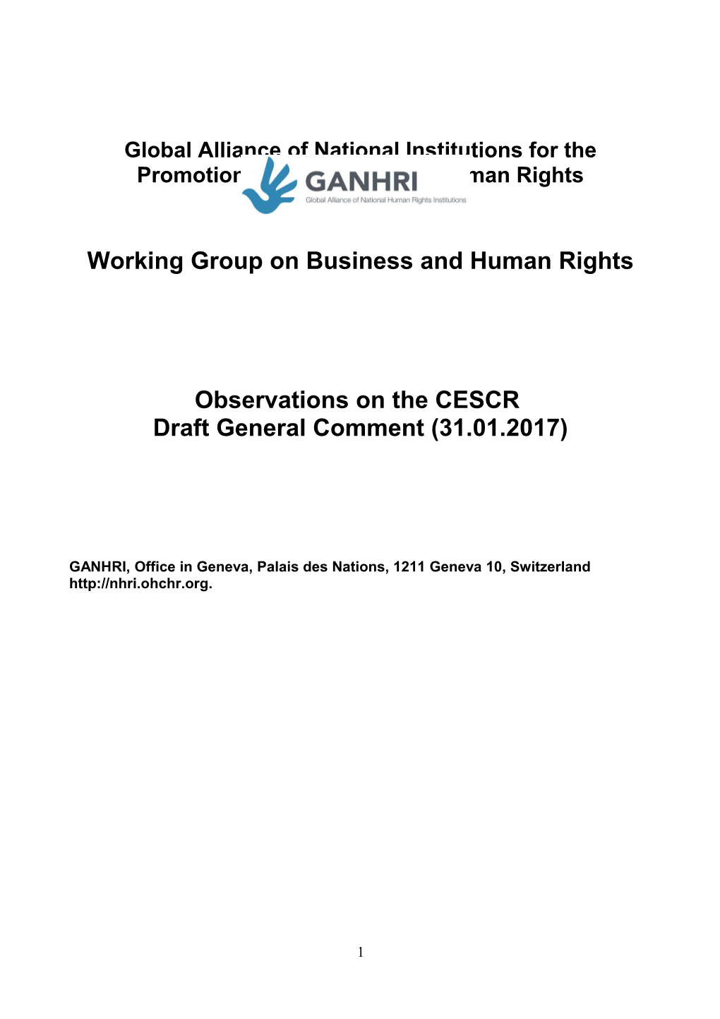 Working Group on Business and Human Rights