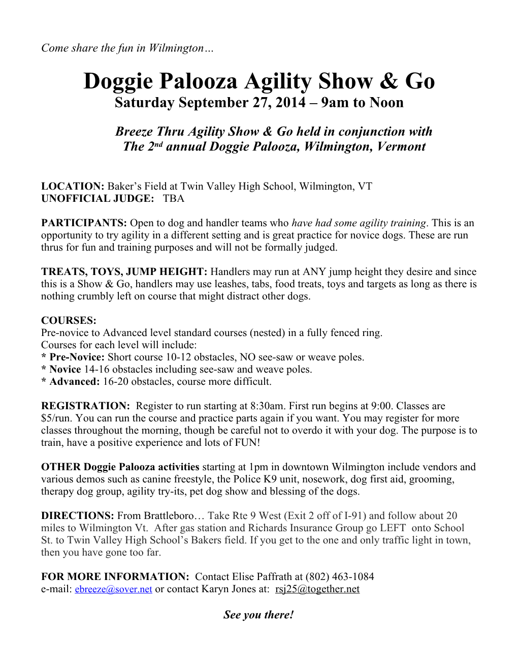 Show & Go Flyer