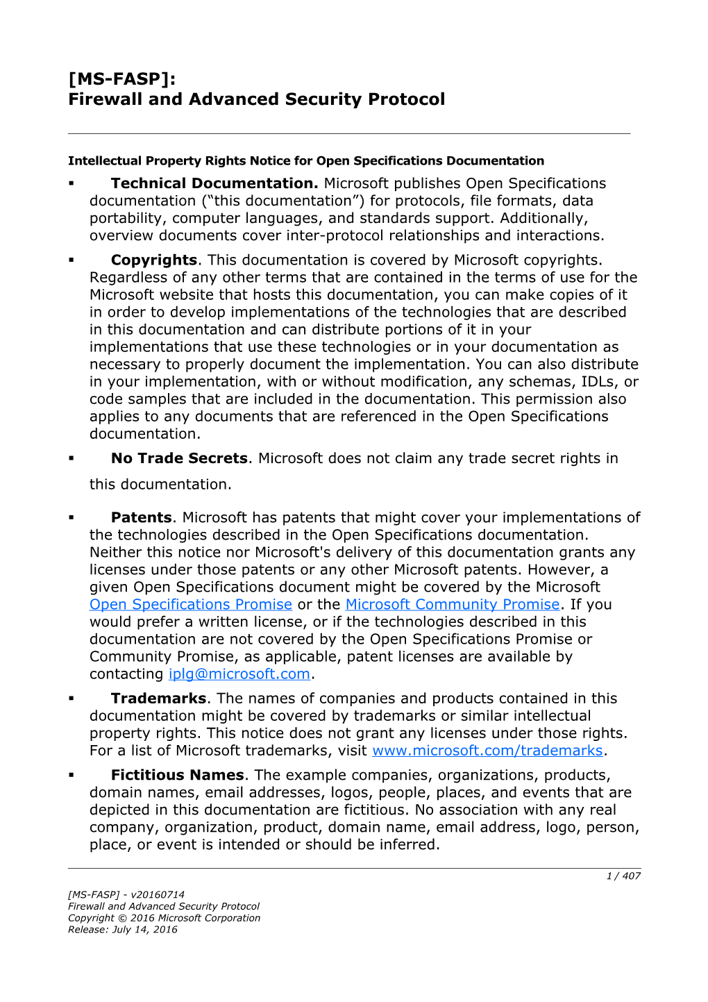 Firewall and Advanced Security Protocol