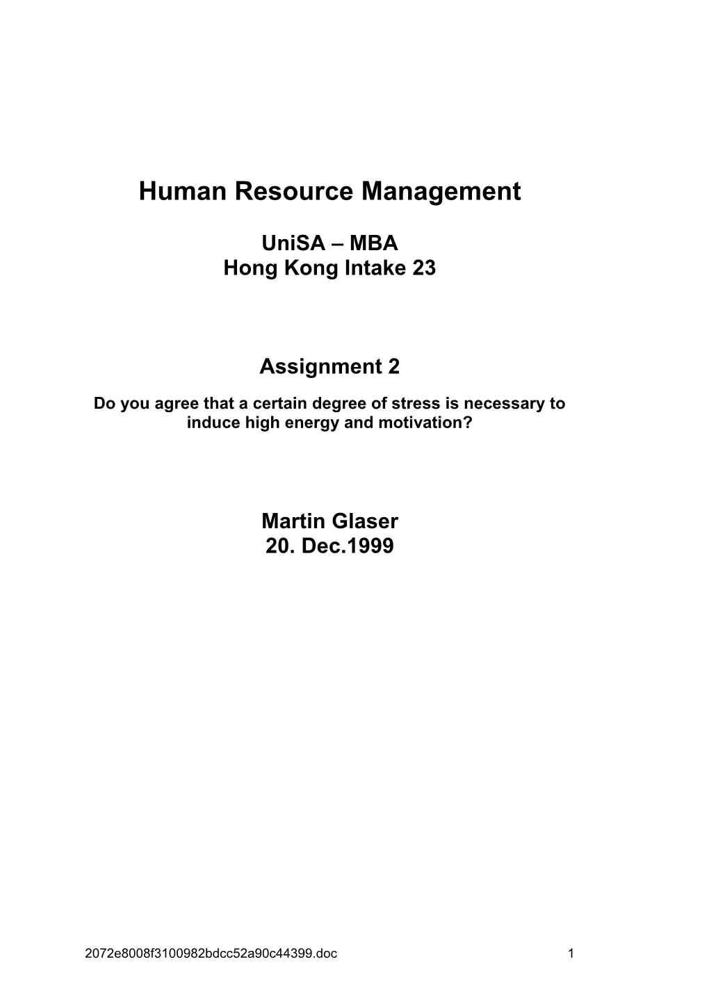 Human Resource Management