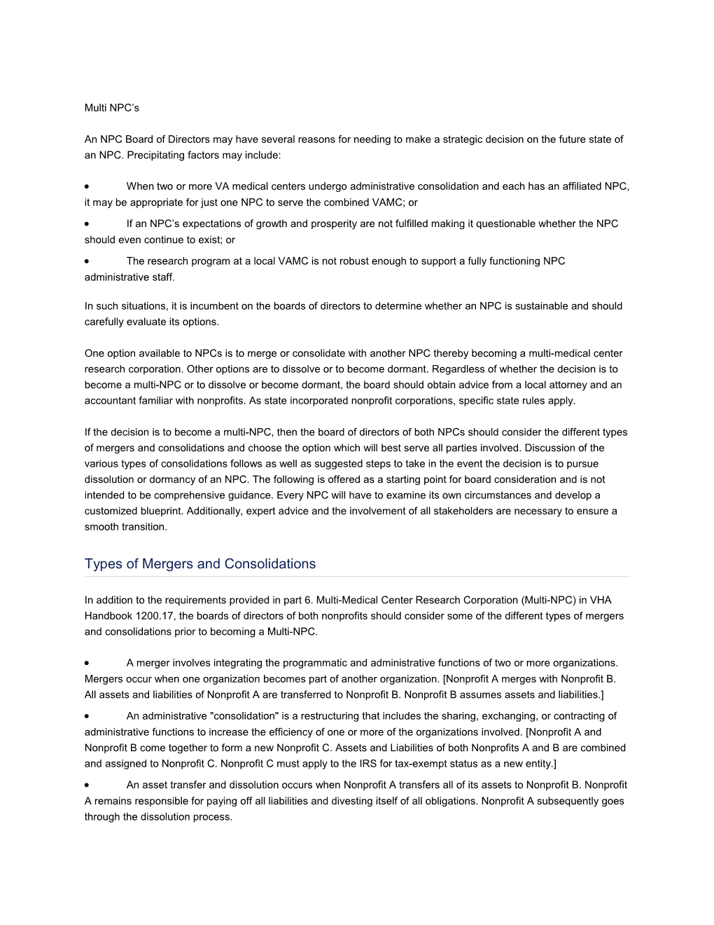 Multi and Mergers