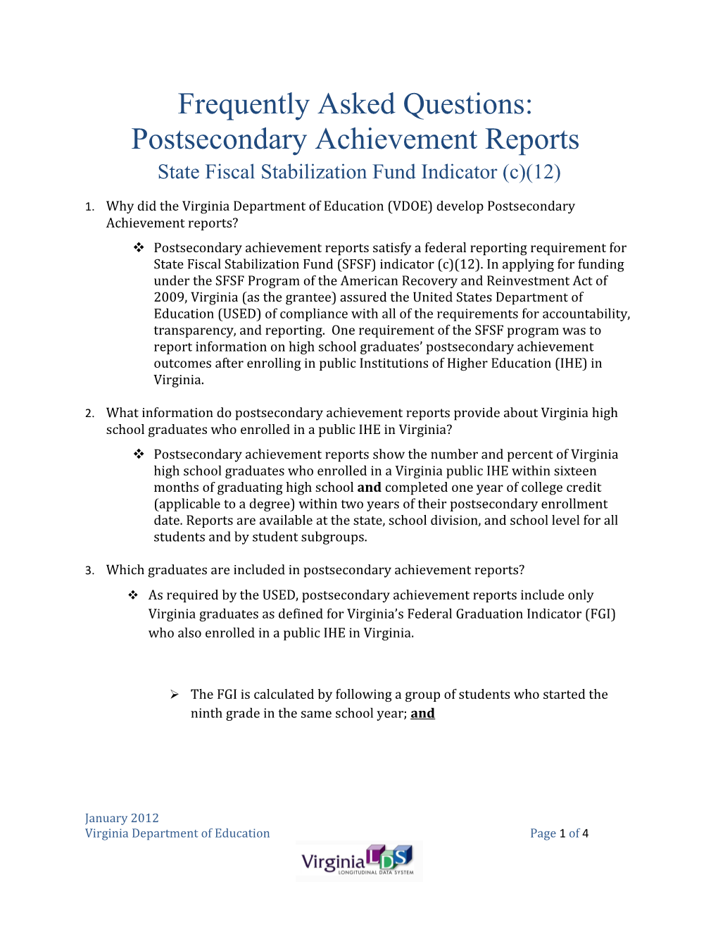 State Fiscal Stabilization Fund Indicator (C)(12)