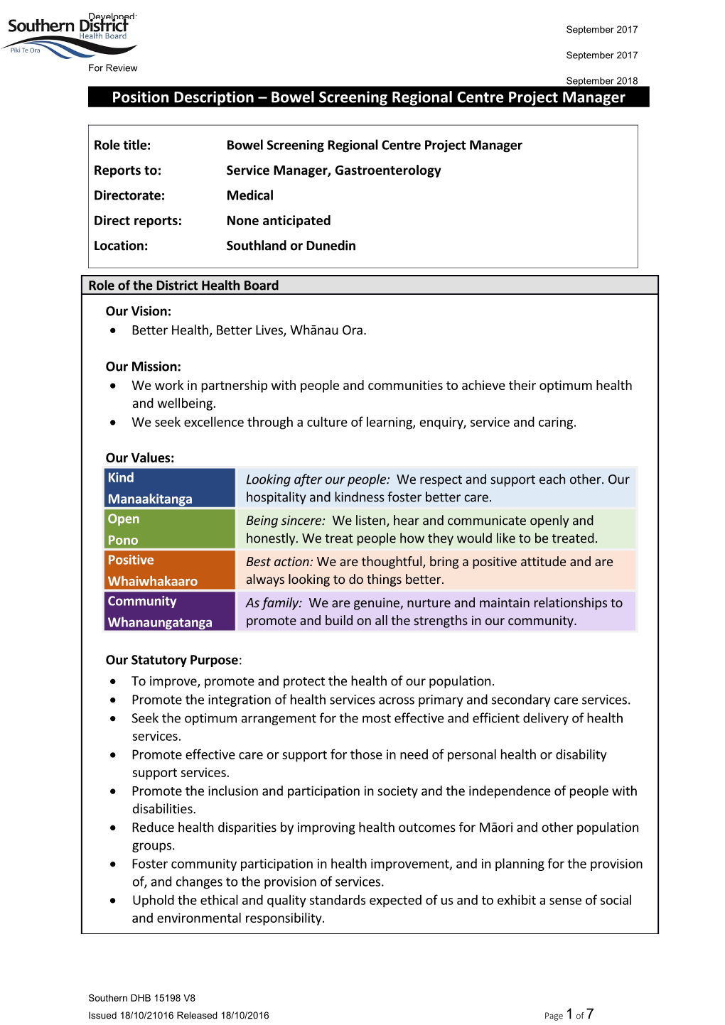 Position Description Template (District)