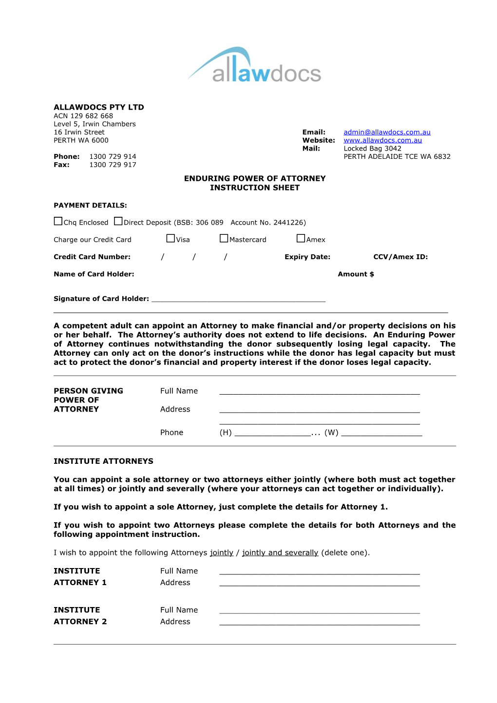 EPA Instruction Sheet