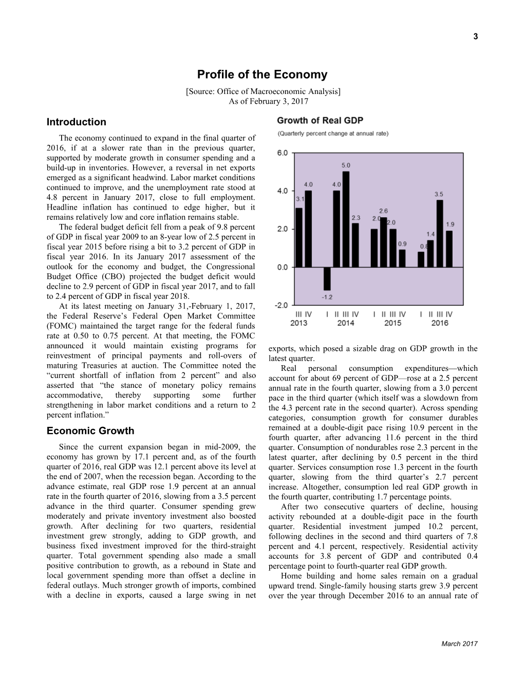 Profile of the Economy