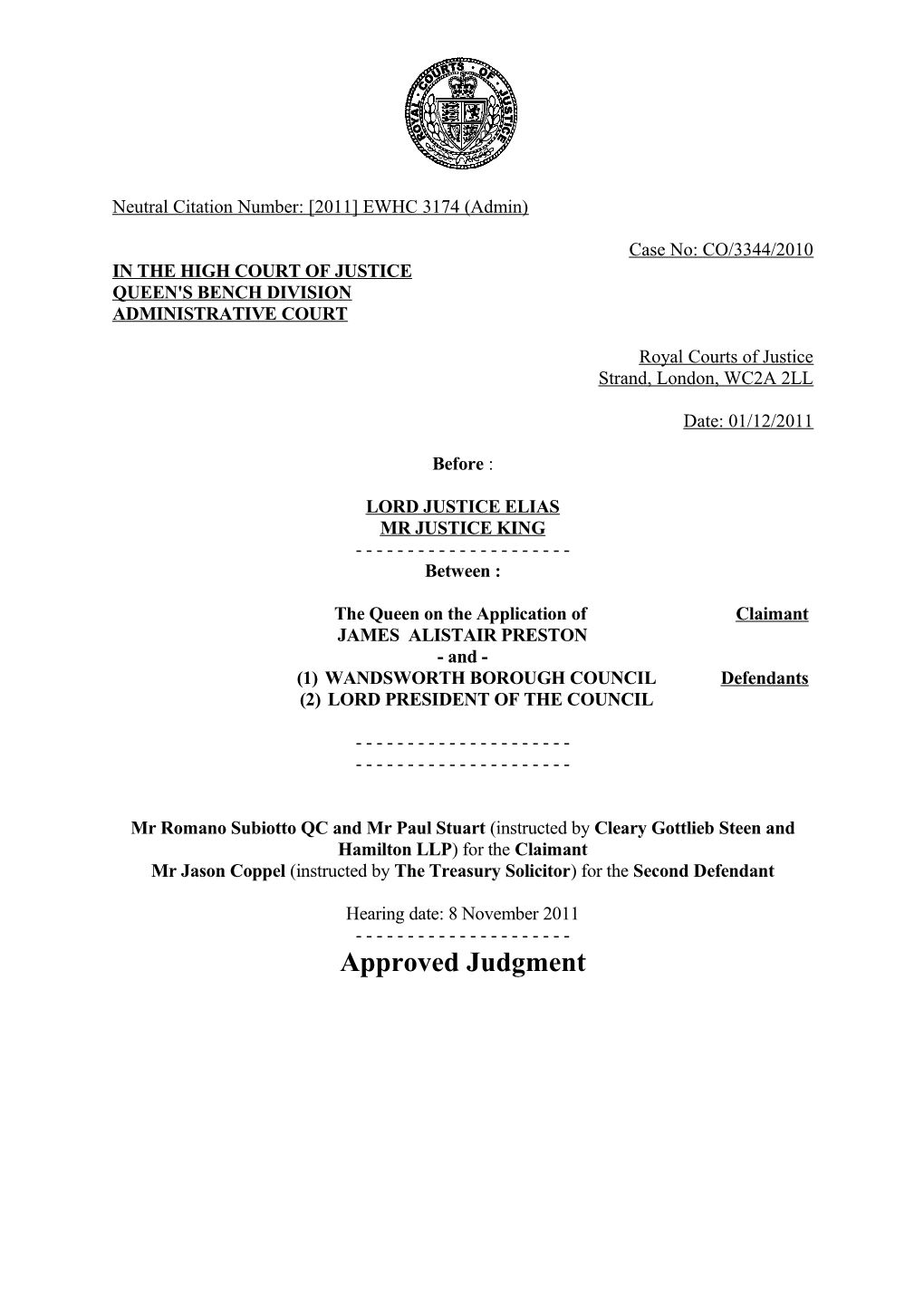 High Court Judgment Template s6