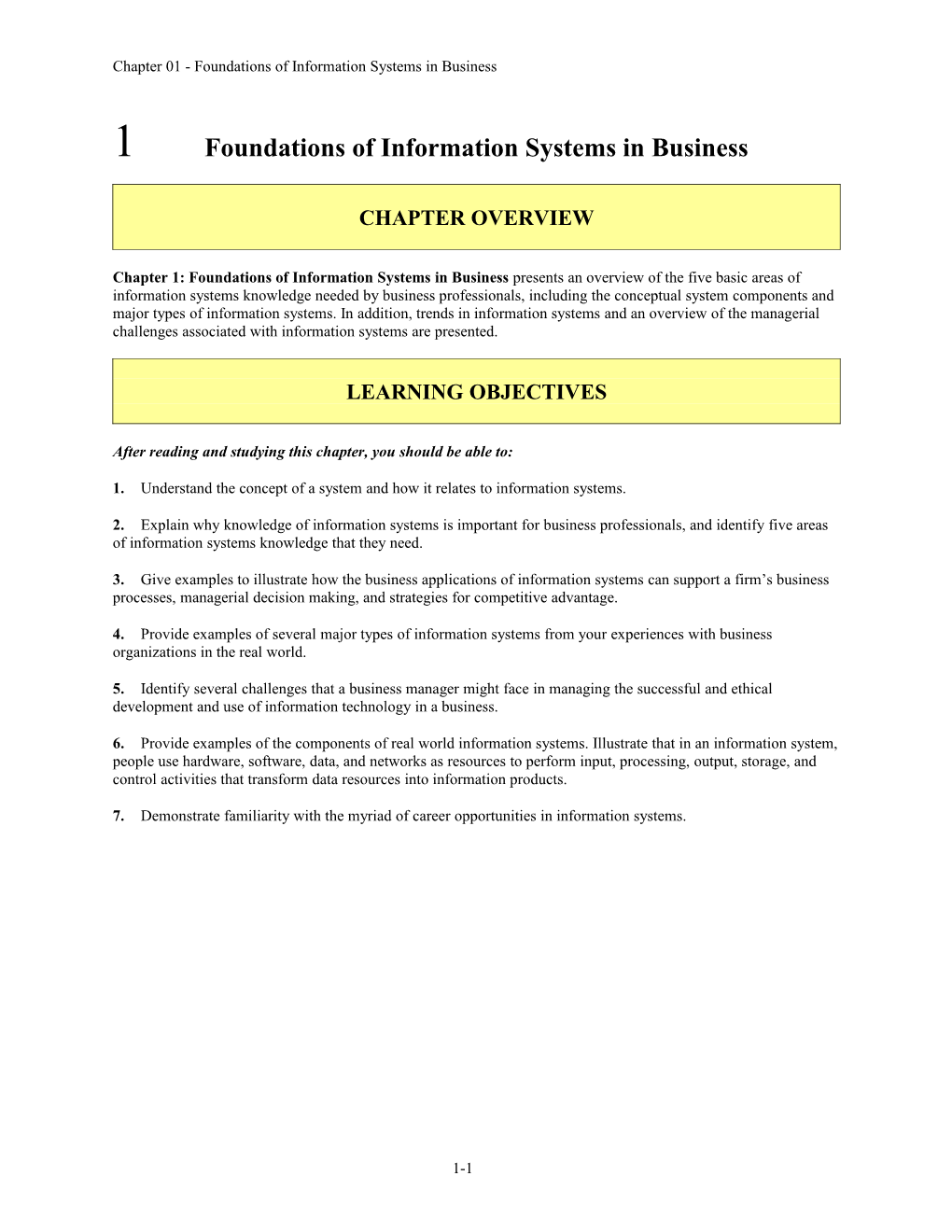 Chapter 01 - Foundations of Informationsystems in Business