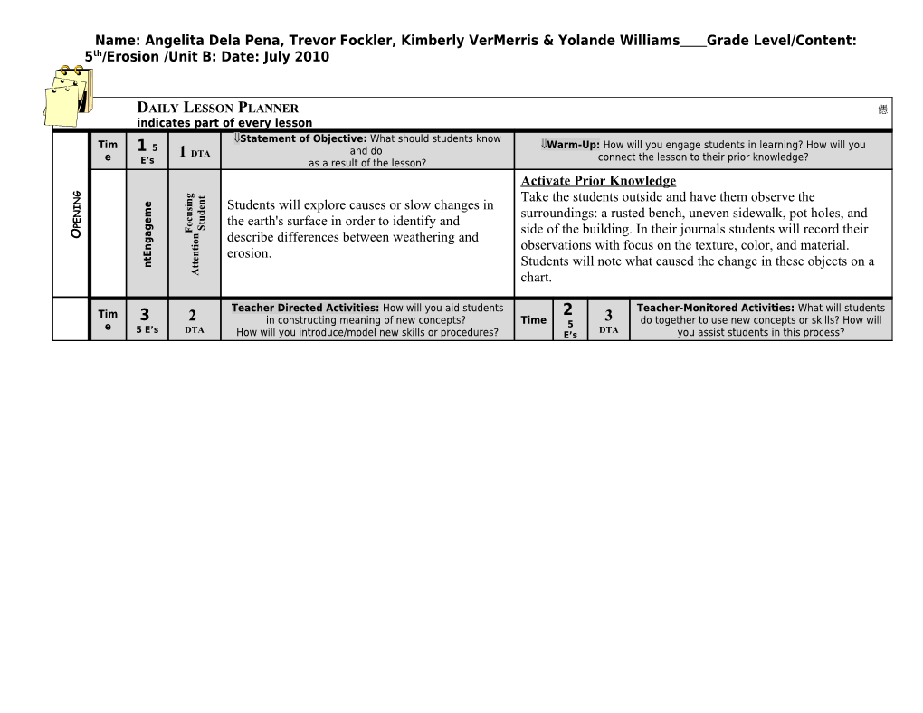 Standards for Excellence in Teaching