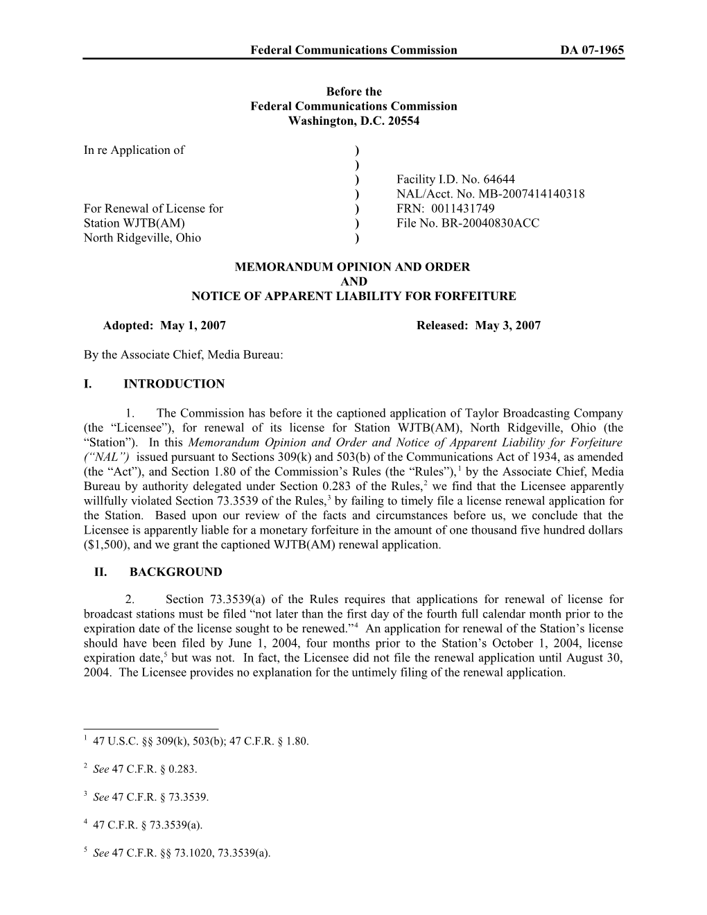 Memorandum Opinion and Order s10