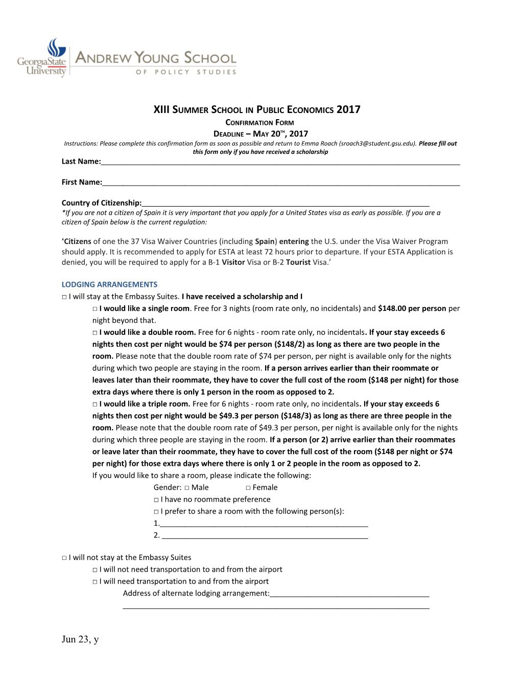 XIII Summer School in Public Economics 2017