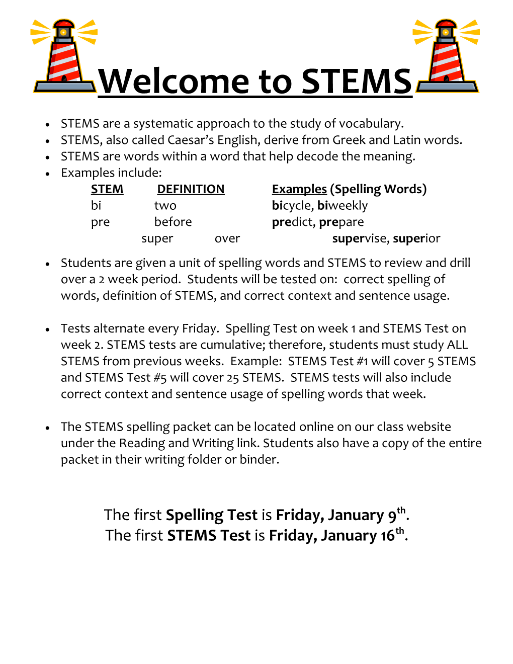 STEMS Are a Systematic Approach to the Study of Vocabulary