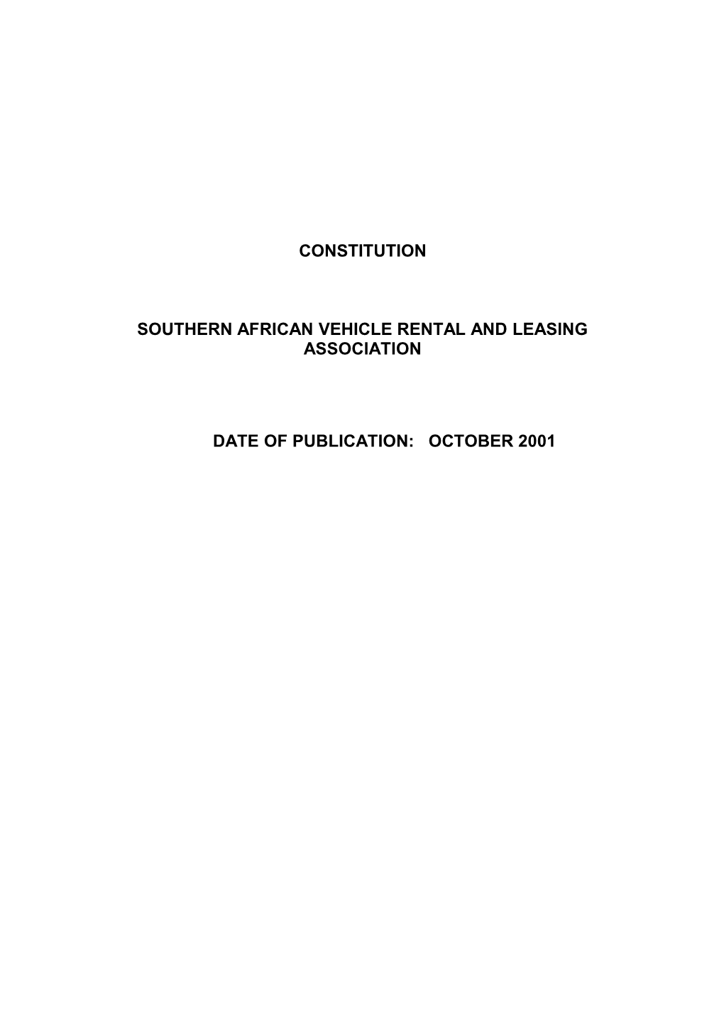 Southern African Vehicle Rental and Leasing Association