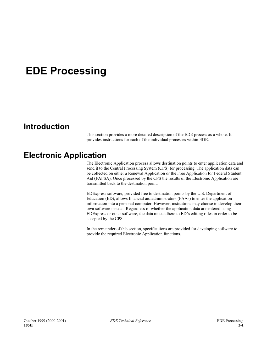 Section 2 - Electronic Processes