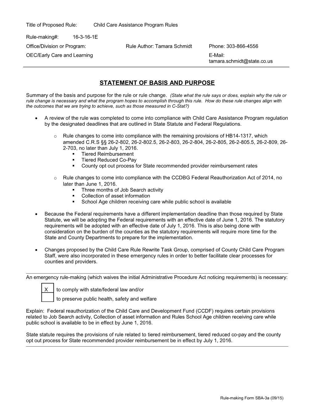 Rule-Making Standards and Procedures s5