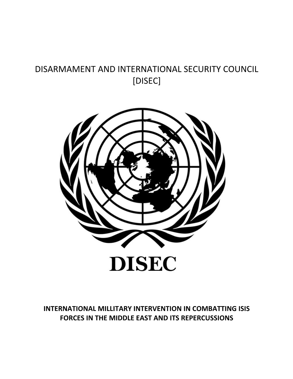 Disarmament and International Security Council Disec