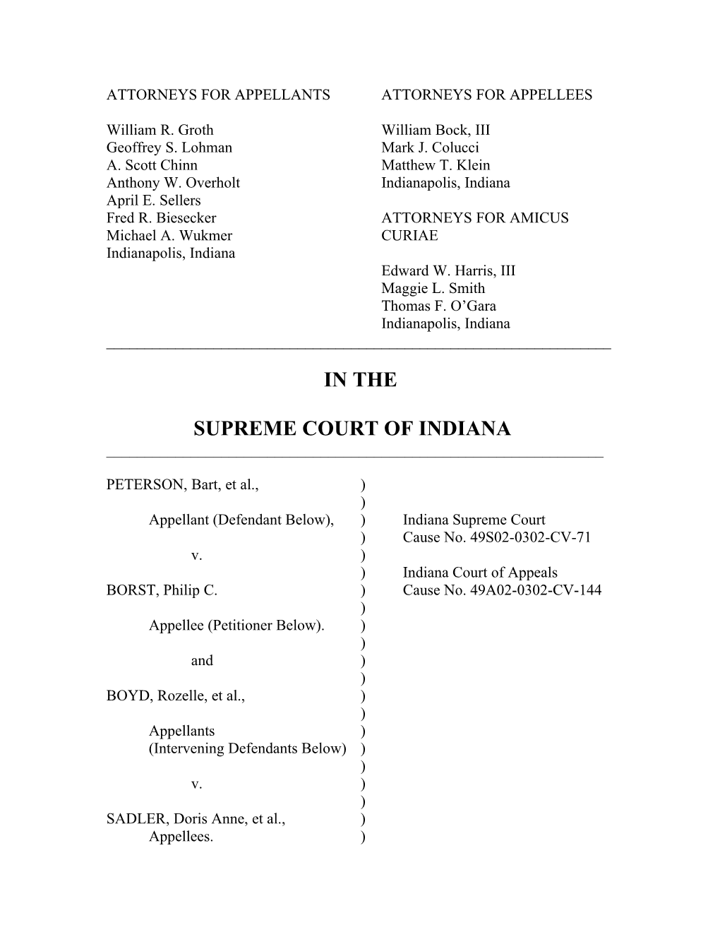 Appellees, Borst, Et Al Have Filed a Motion for My Recusal in This Case