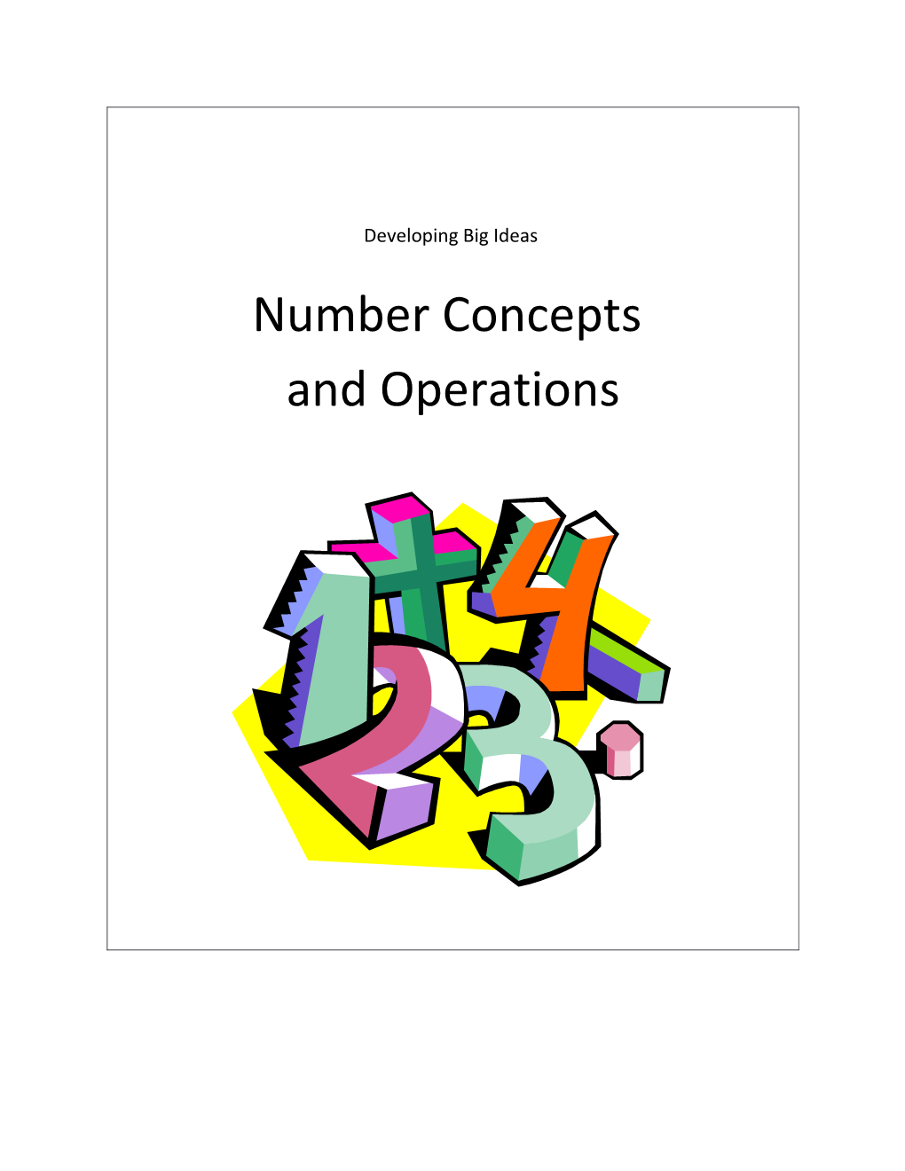 Number and Operations Assessment