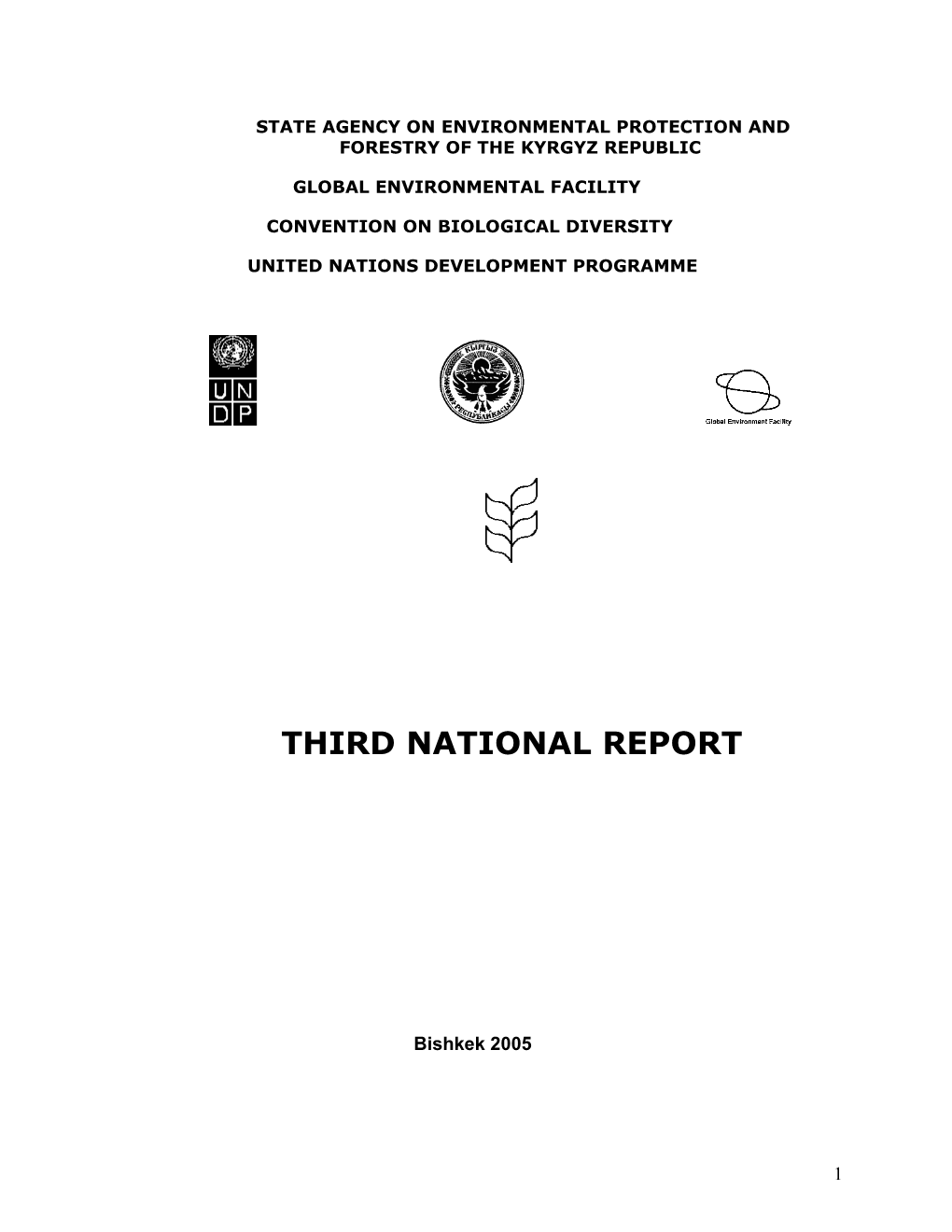 CBD Third National Report - Kyrgyzstan (English Version)
