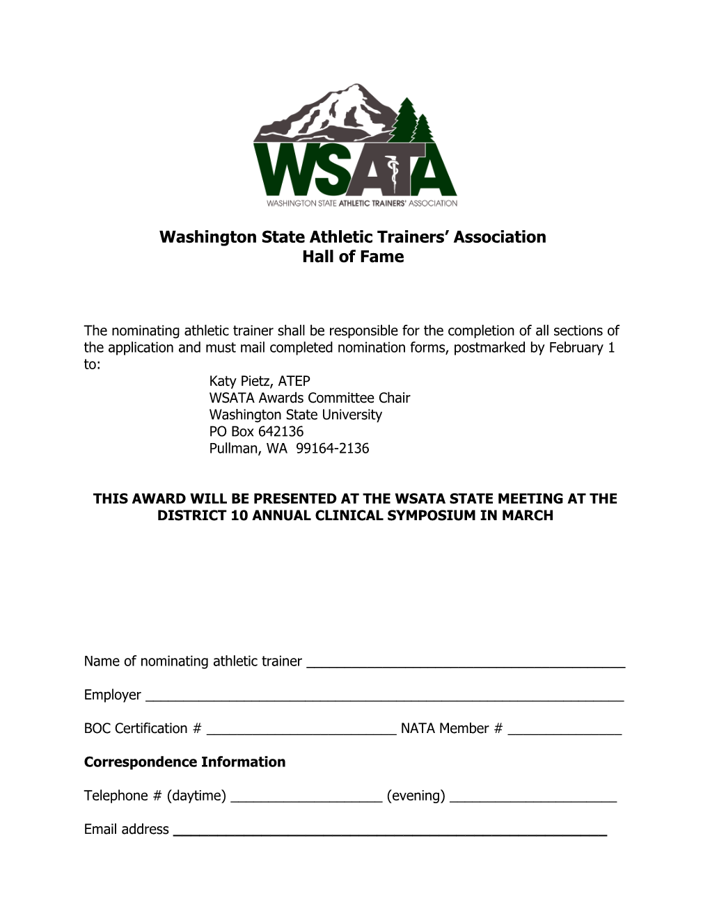 Washington State Athletic Trainers Association