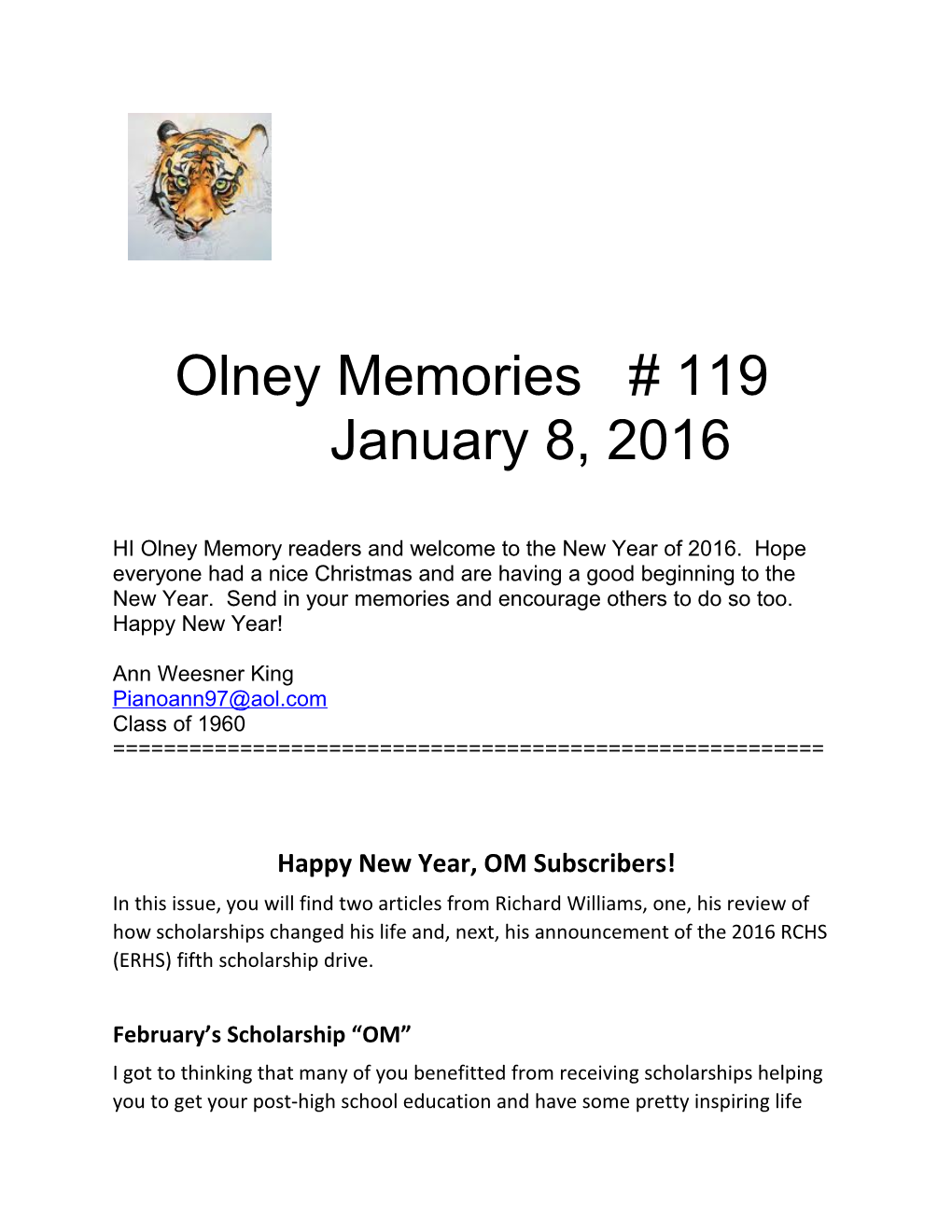 Happy New Year, OM Subscribers!