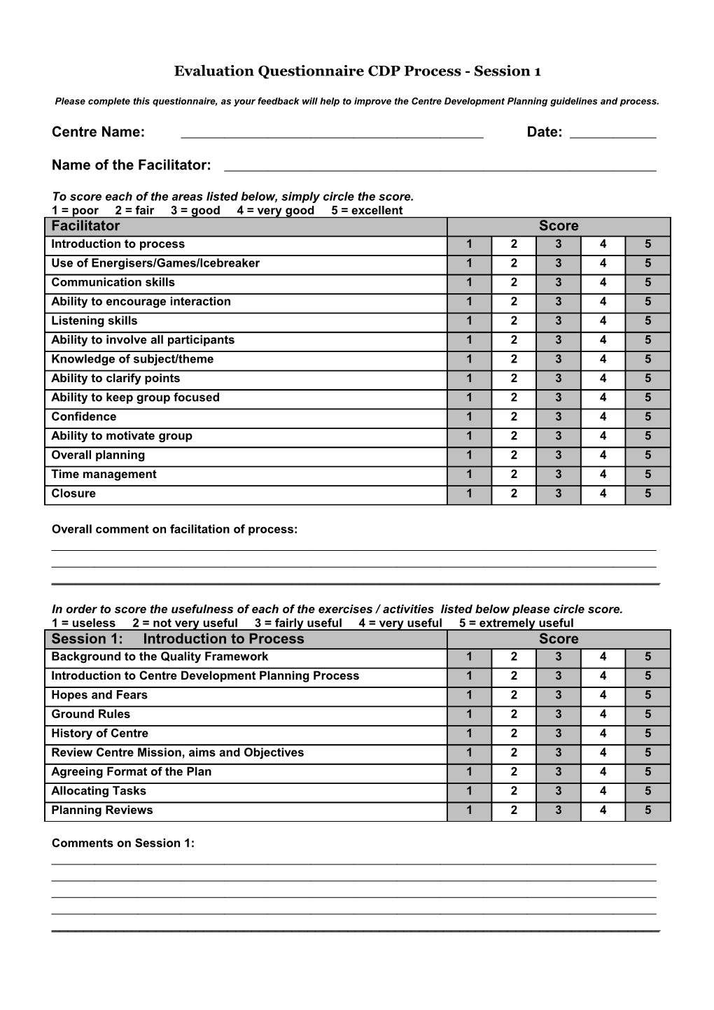 Alternative Management Review Worksheet