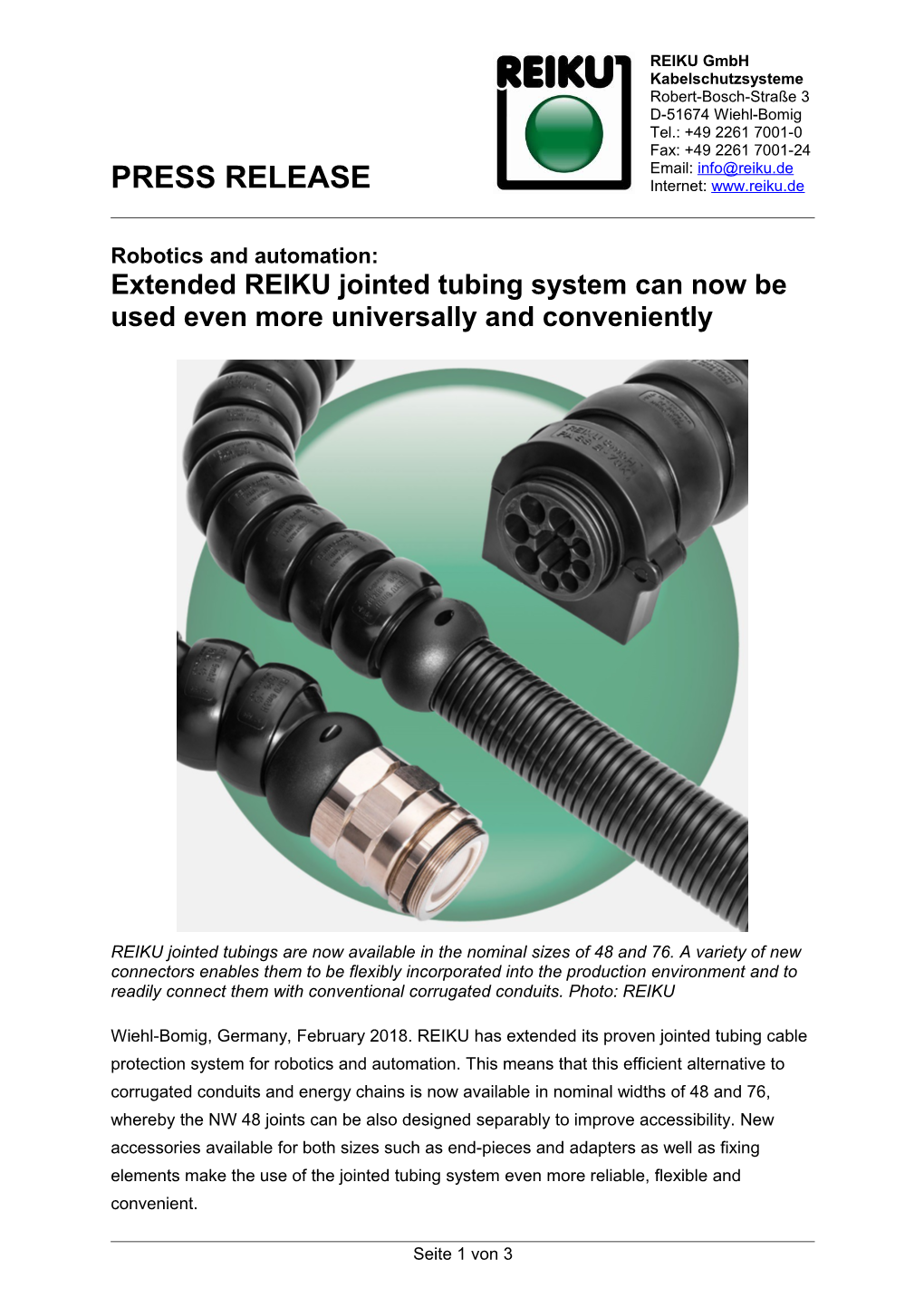 Robotics and Automation: Extended REIKU Jointed Tubing System Can Now Be Used Even More
