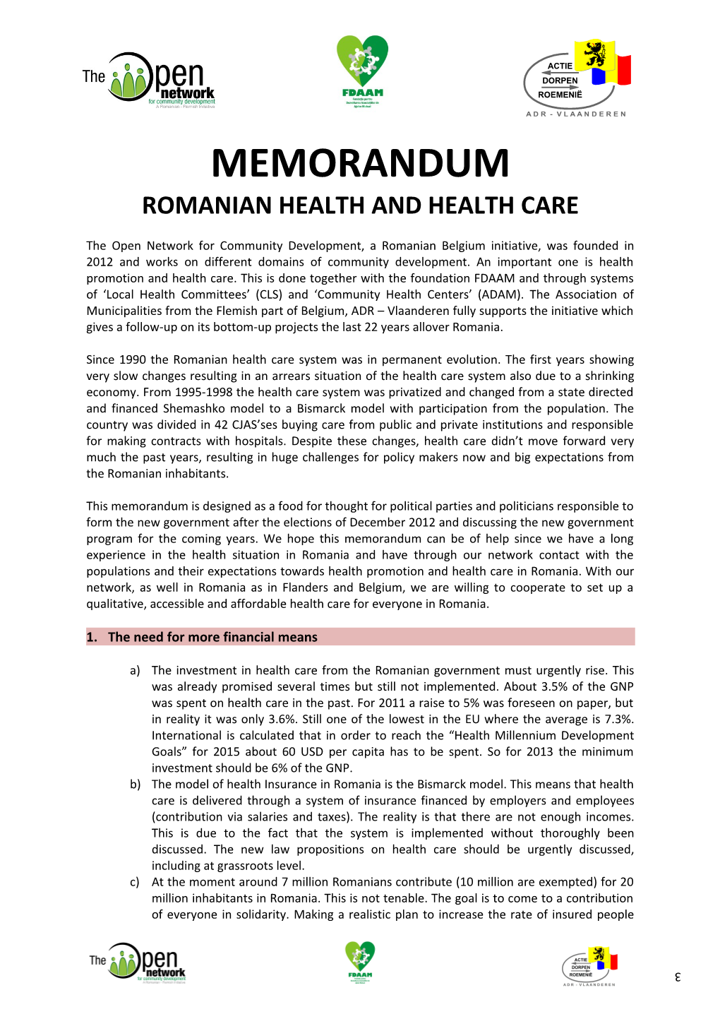 Romanian Health and Health Care
