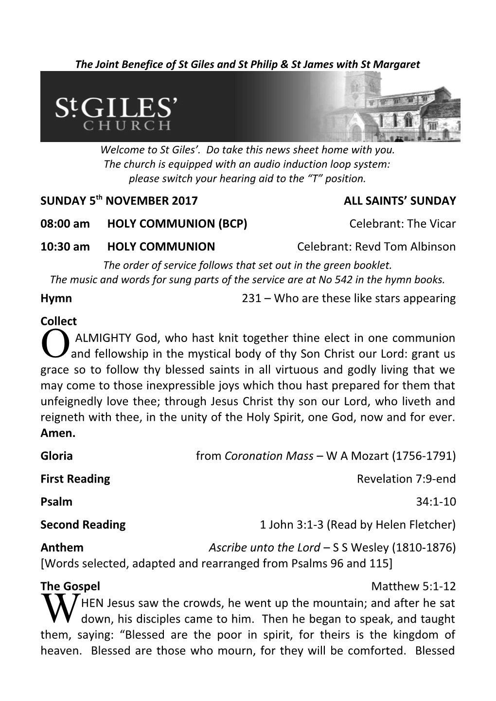 The Joint Benefice of St Giles and St Philip & St James with St Margaret