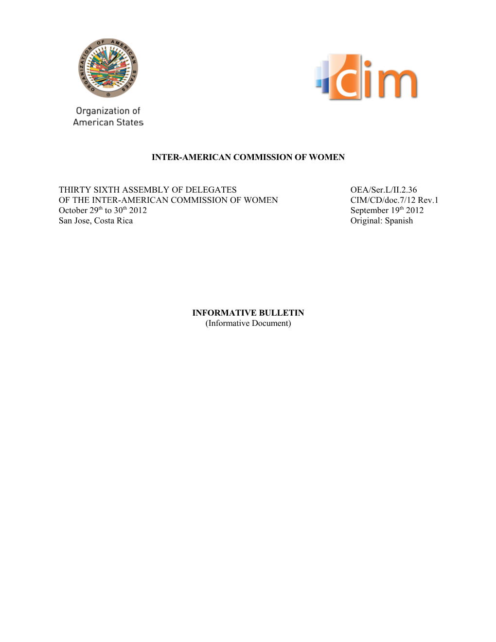 Inter-American Commission of Women s1