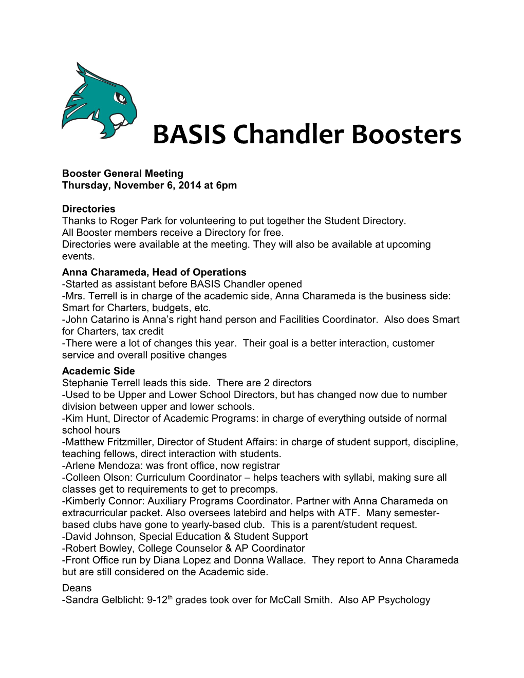 BASIS Chandler Boosters