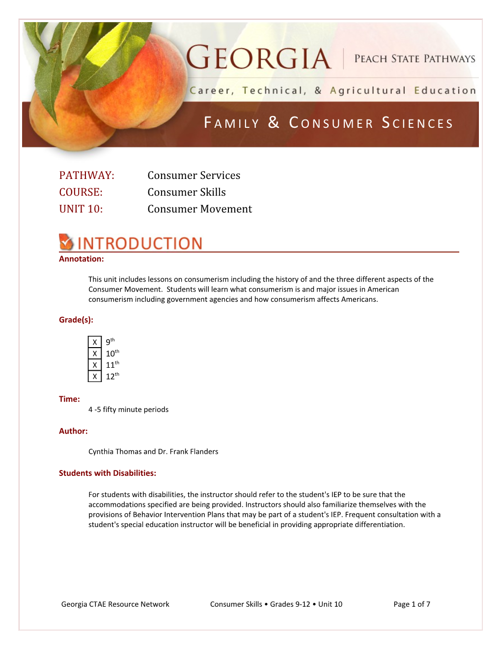 PATHWAY: Consumer Services s1