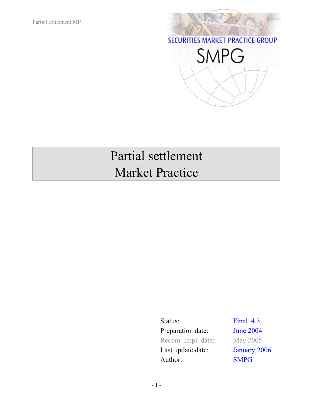 Partial Settlement MP