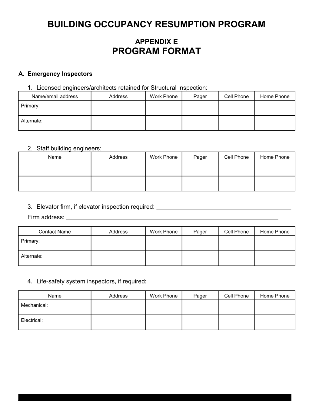 Building Occupancy Resumption Program