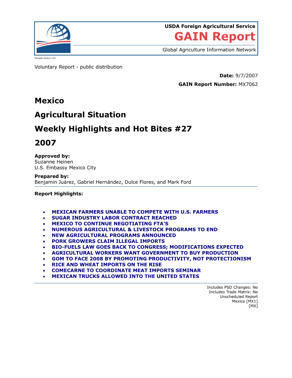 Voluntary Report - Public Distribution s50