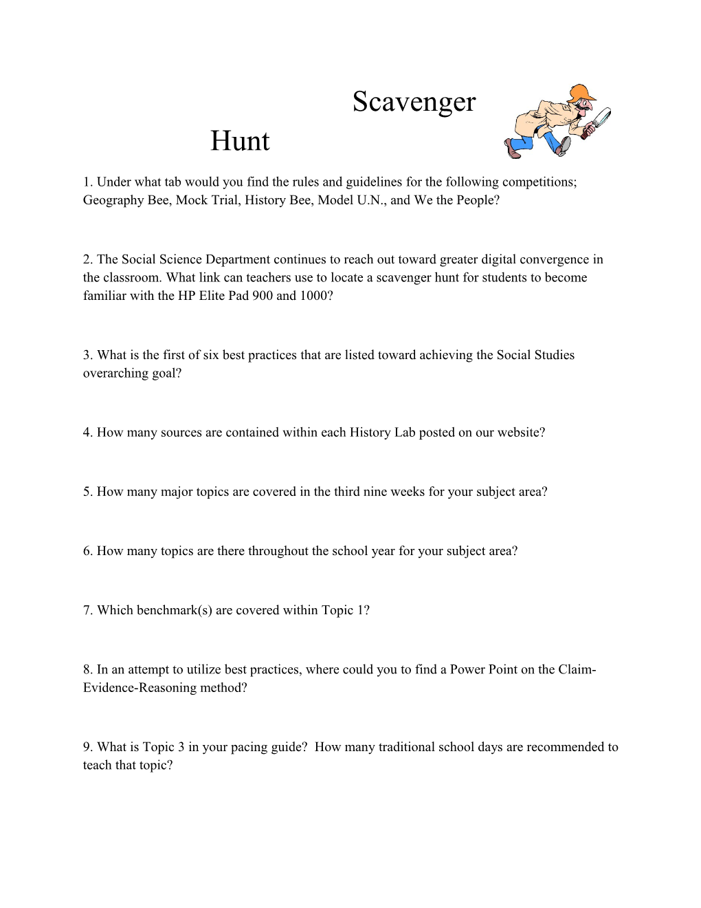 Scavenger Hunt