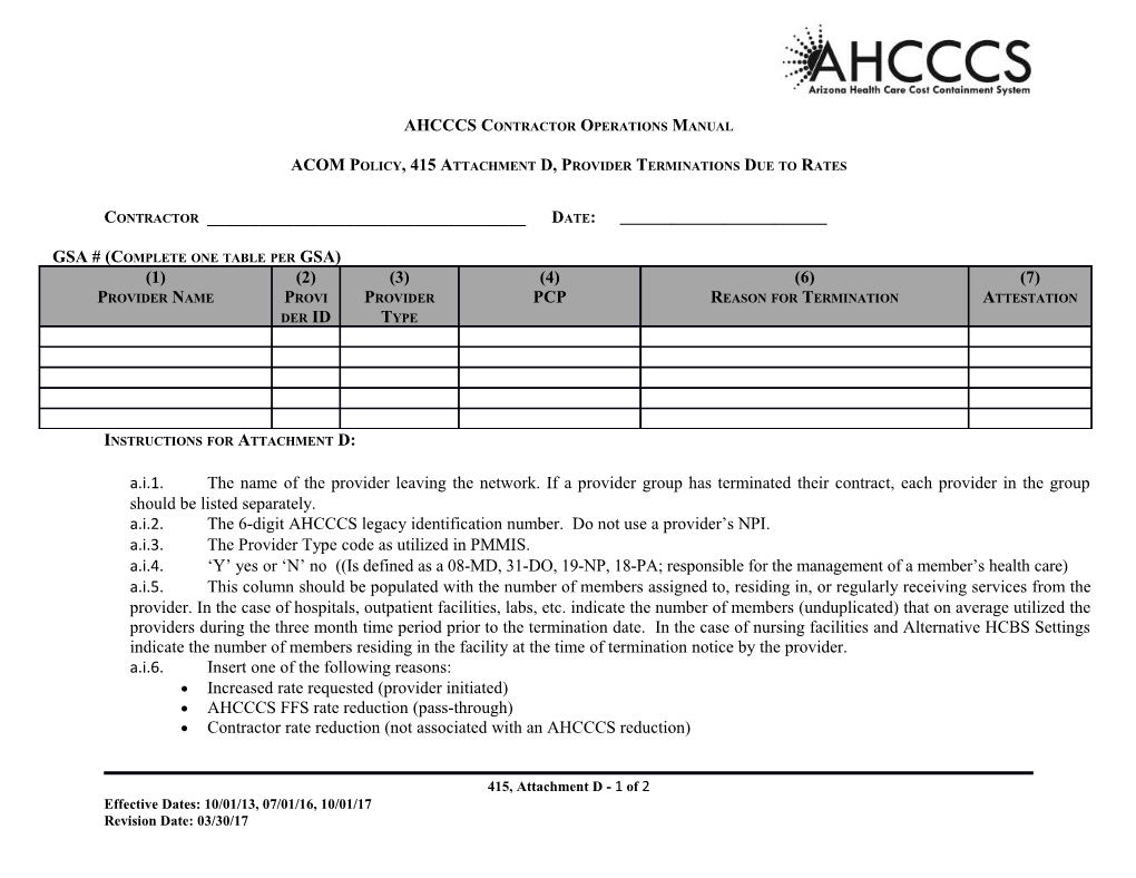 GSA # (Complete One Table Per GSA)