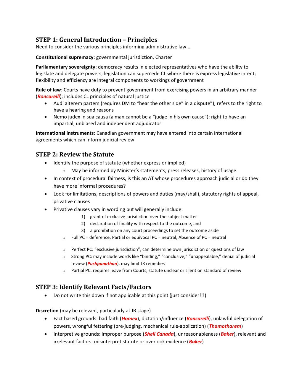 STEP 1: General Introduction Principles