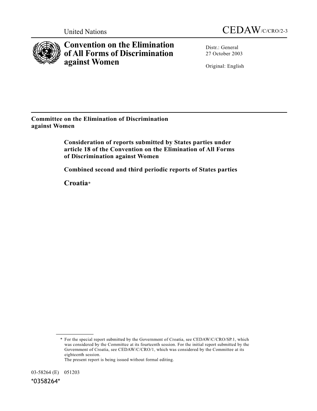 Combined Second and Third Periodic Reports of States Parties