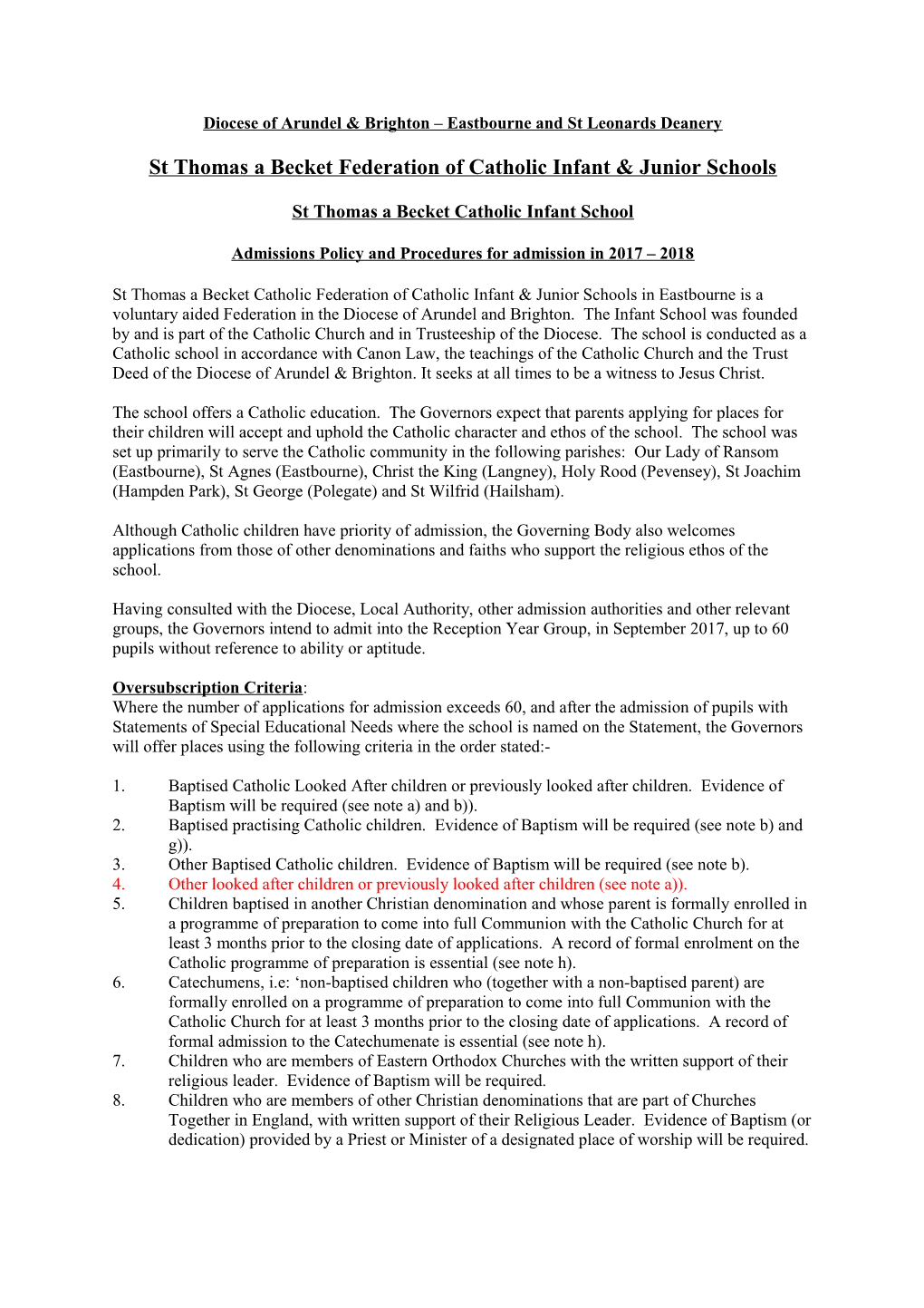 Diocese of Arundel & Brighton Eastbourne and St Leonards Deanery