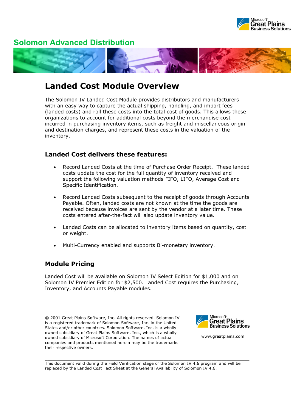 Inventory Replenishment Fact Sheet