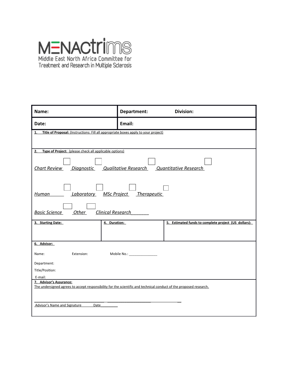 Full Proposal Form 2013