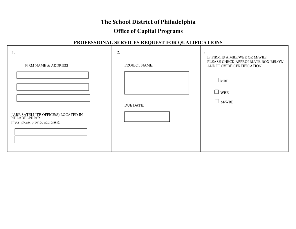 The School District of Philadelphia